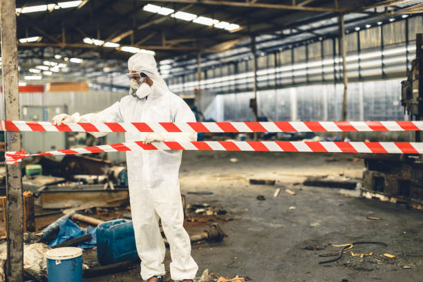 Professional Biohazard Cleanup technician working in Cold Spring, KY